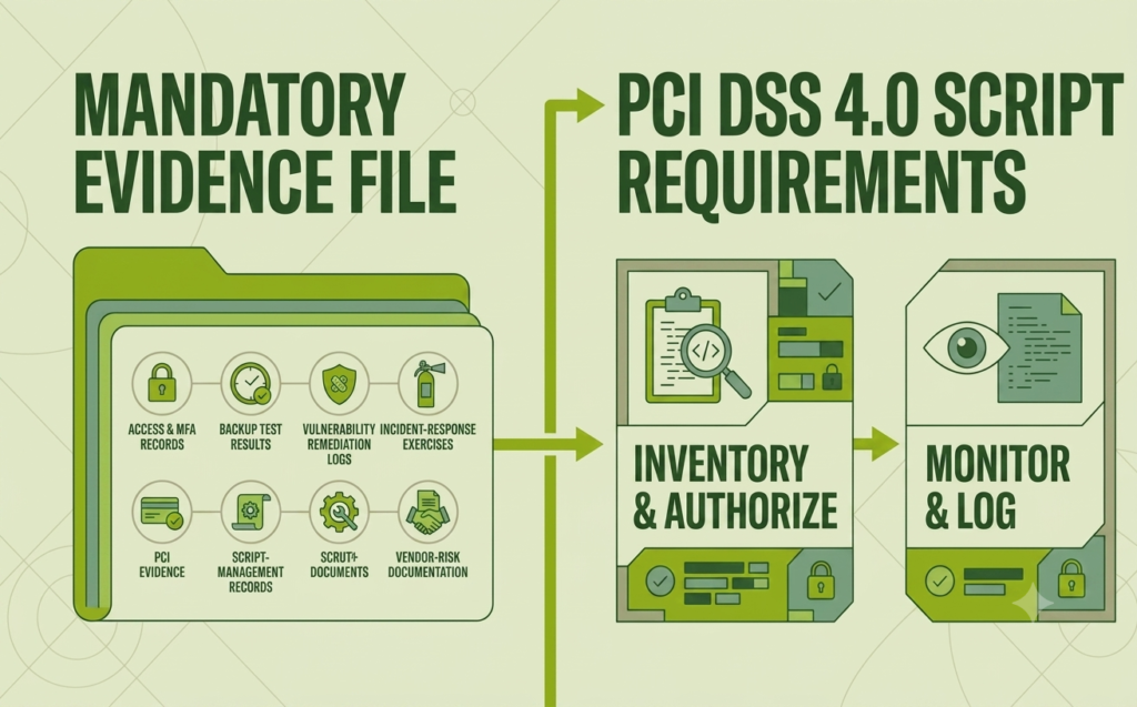 E-commerce Cyber Insurance Coverage: A 2026 Breakdown Mandatory evidence file components and PCI DSS 4.0 script requirements: inventory, authorise, monitor and log for cyber insurance claims