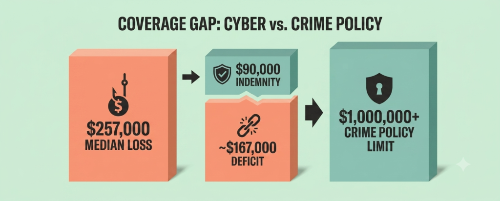 Real Estate Cyber Insurance Gap: $100K Policy vs $250K Losses real estate cyber insurance gap: $257K loss vs $100K sub-limit payout