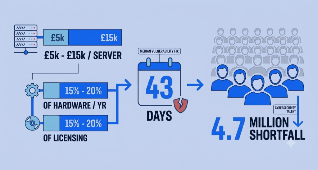 7 Reasons SMBs Are Switching From On-Premise to Cloud Security Cloud security for small business stats: on-premise costs, 43-day patch lag, and 4.7M cybersecurity talent shortage