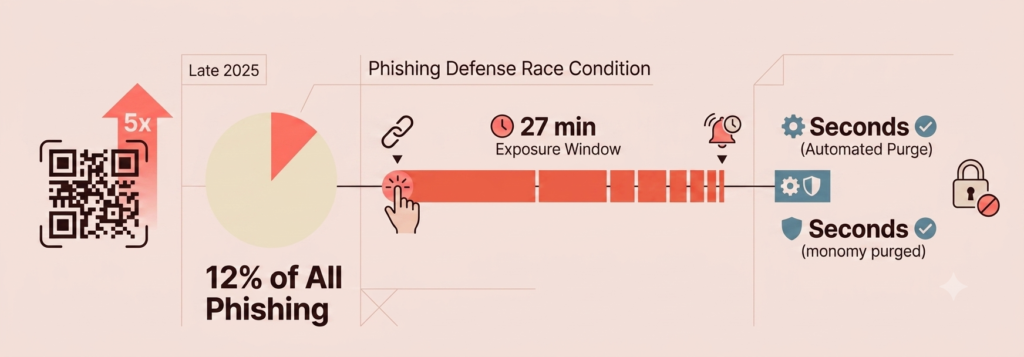 Phishing exposure window vs automated purge response time