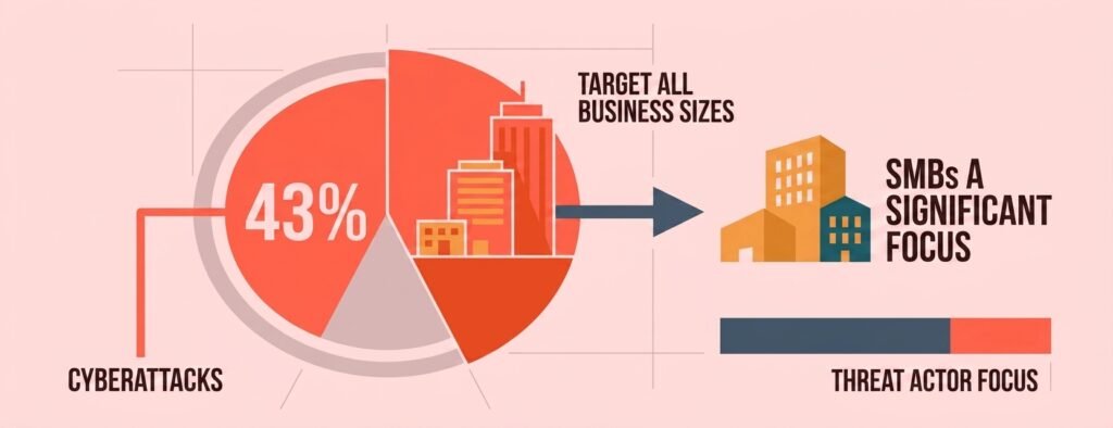 This remote team security checklist for small business starts with the numbers: 43% of cyberattacks target small businesses despite disparities in company size