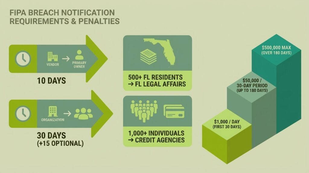 Leading Cybersecurity Providers in Florida for Small Business Florida cybersecurity providers need to understand FIPA breach notification deadlines and penalty tiers up to $500,000